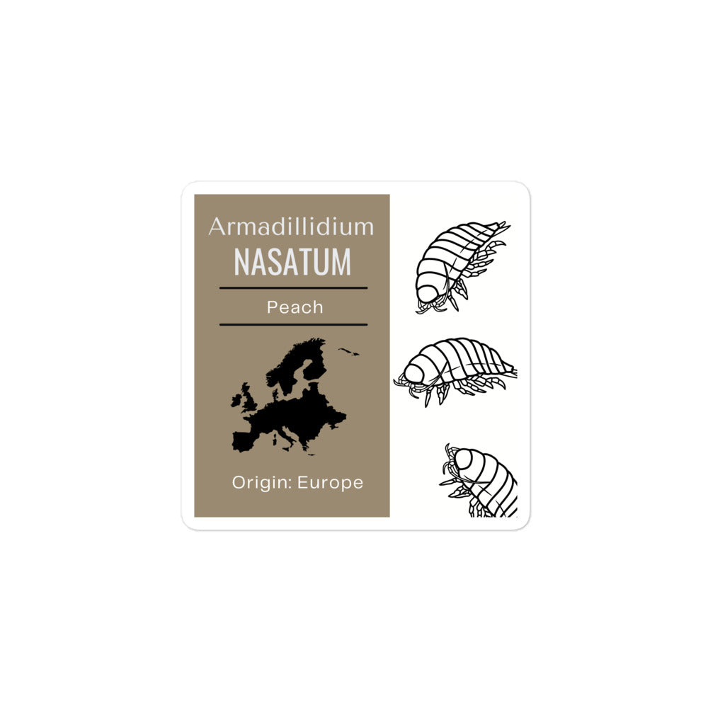 Label for Peach - Armadillidium nasatum