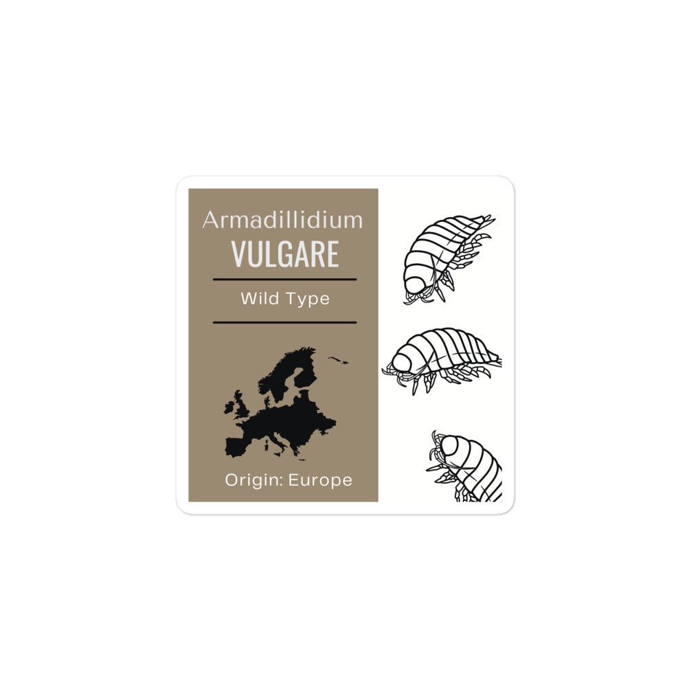 Label for Wild Type - Armadillidium Vulgare