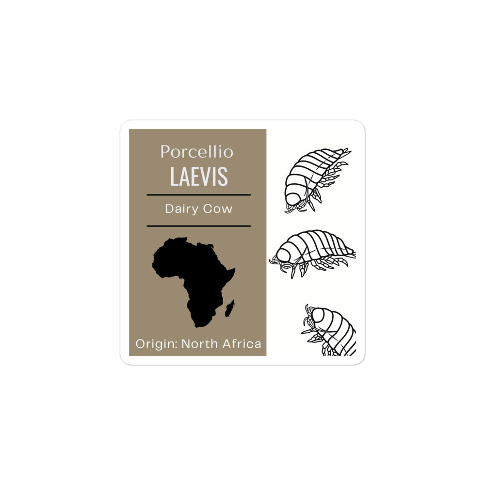 Label for Porcellio laevis - Dairy Cow